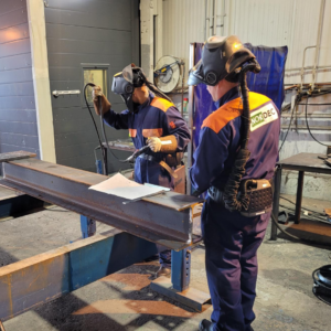 Students at Nordec's welder training program