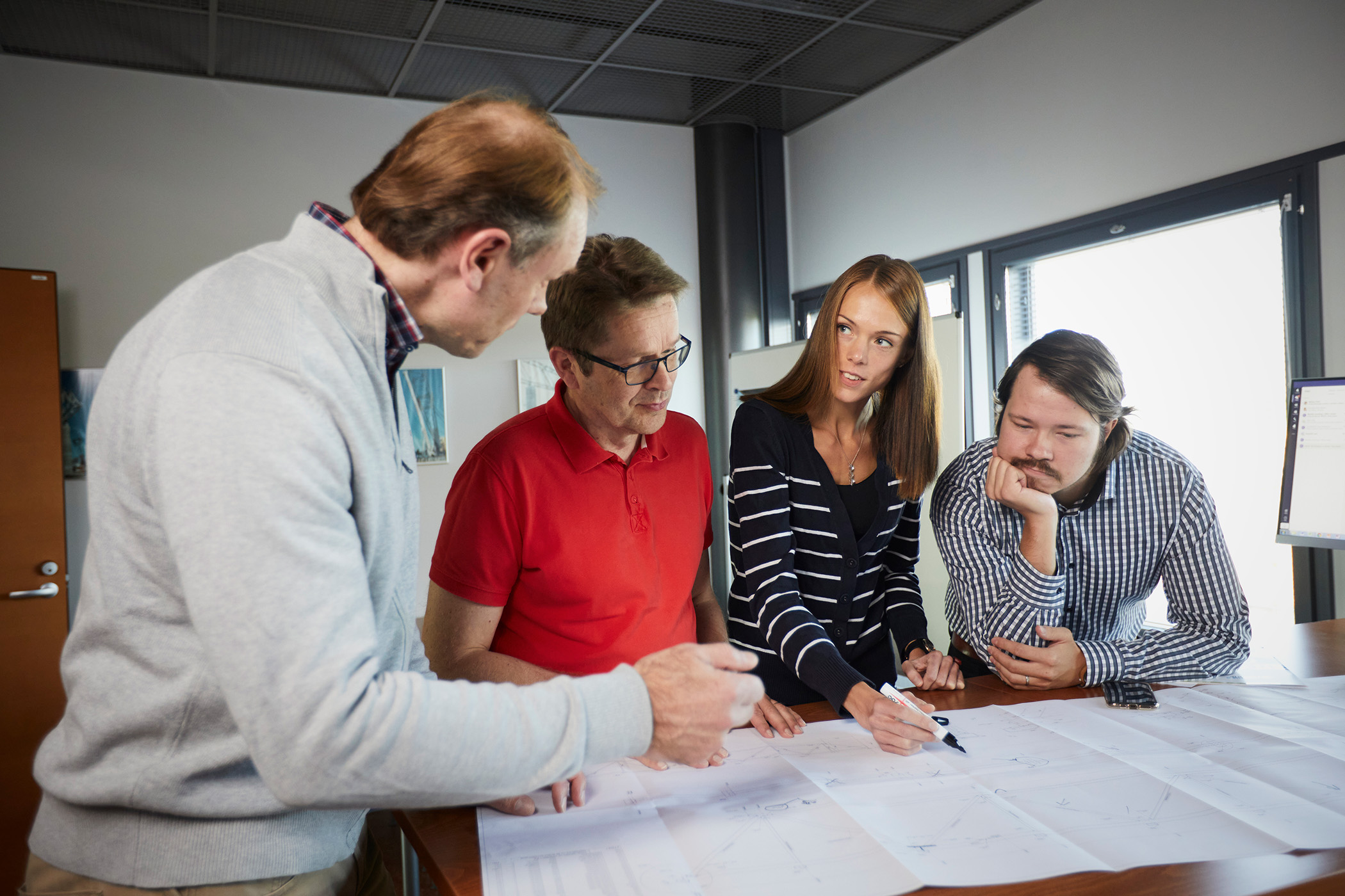 Nordec employees at the office