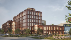 Modern office building in Sweden for Hitachi